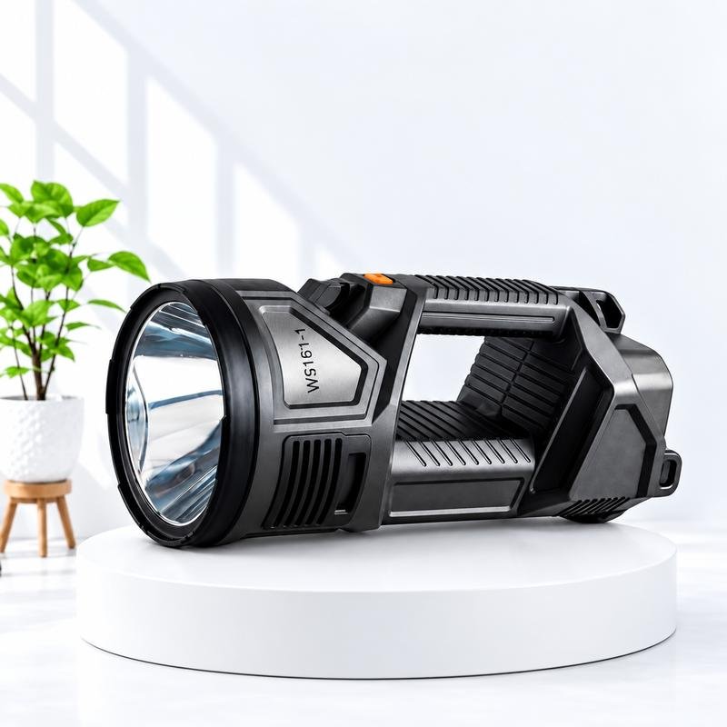 Bright Searchlight & Flashlight with Power Bank