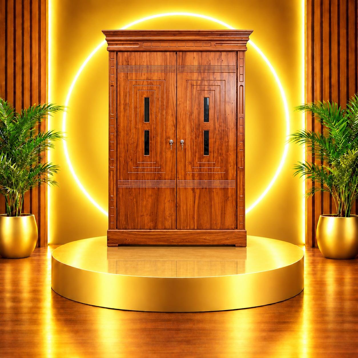 Heritage Teak Double-Door Cupboard
